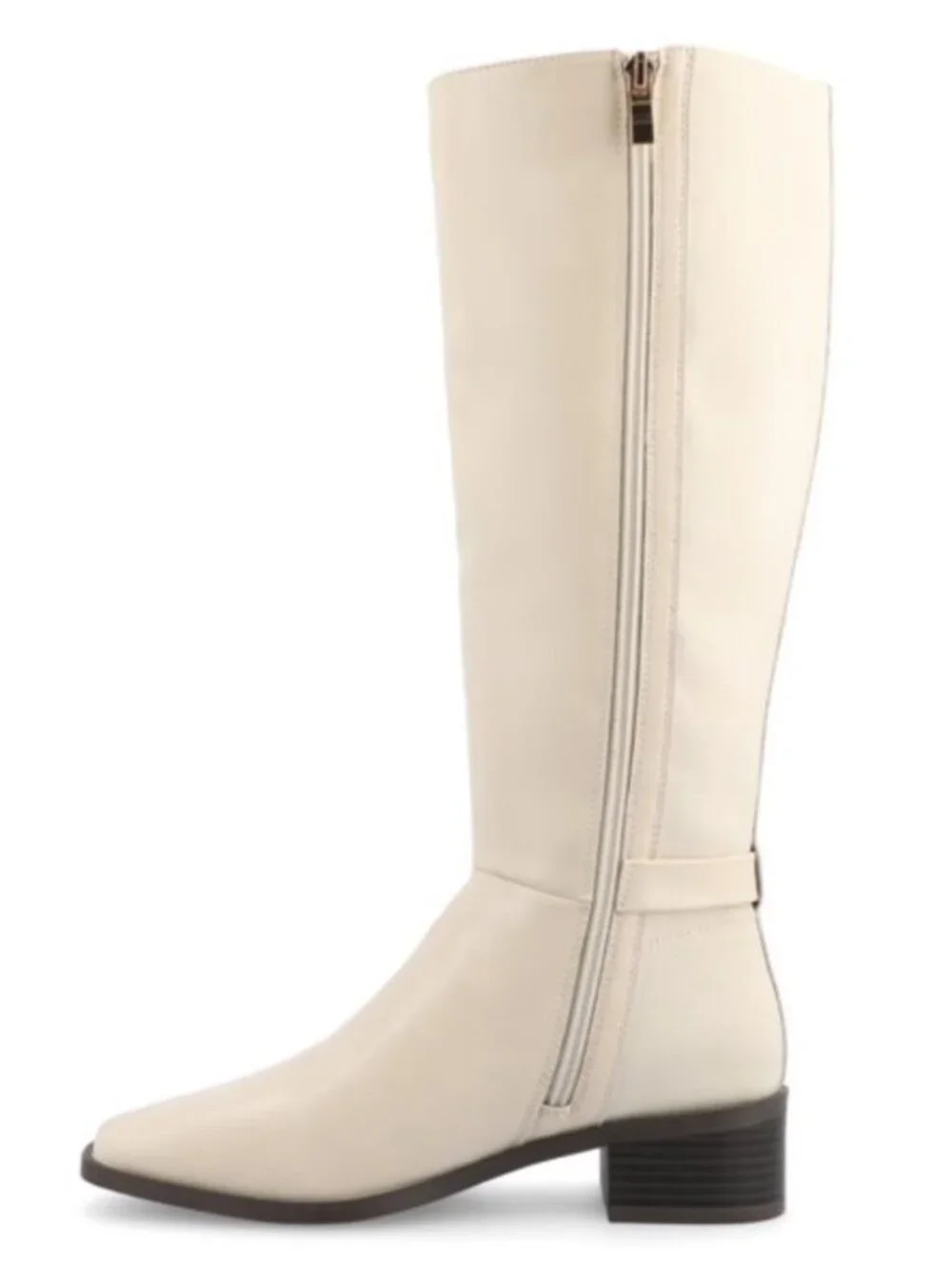 Journee Collection Londyn Wide Width Wide Calf Knee High Boots Beige 6.5 NWT
